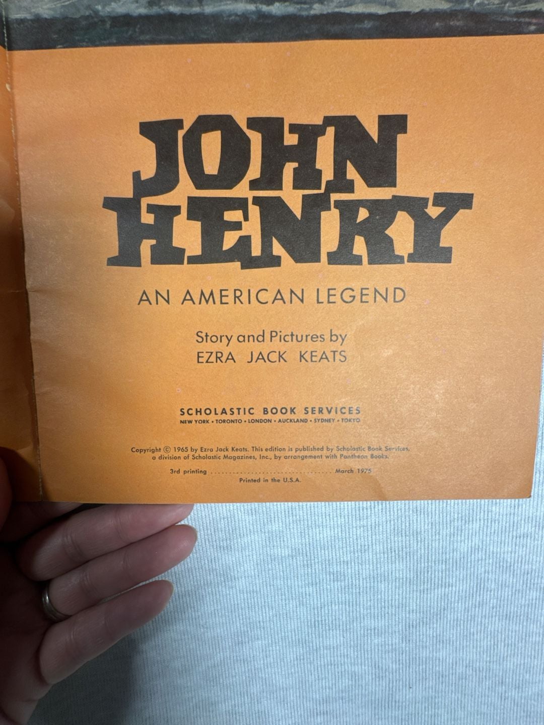 John Henry An American Legend Vintage Paperback Book Ezra Jack Keats 1975 3