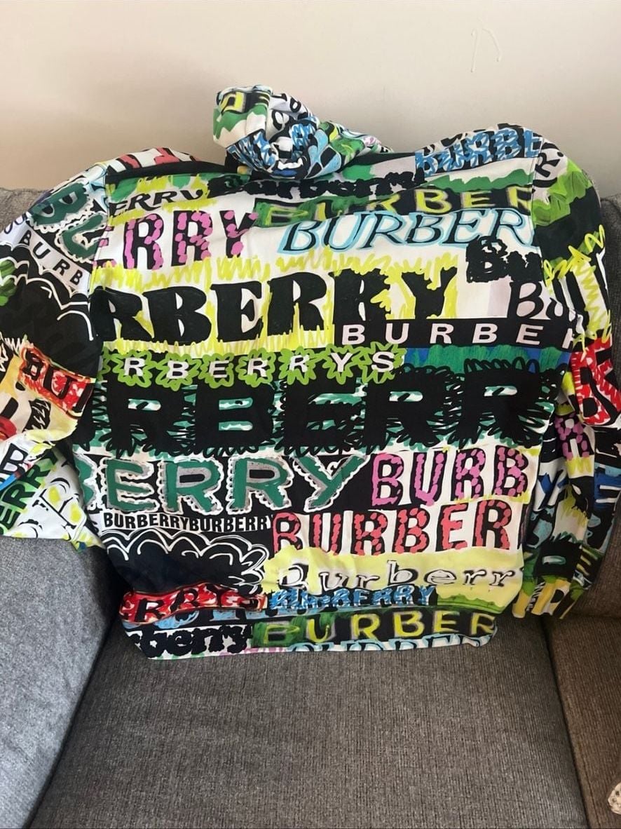 Burberry Pop Graffiti Hoodie Size L Multicolor Print 3