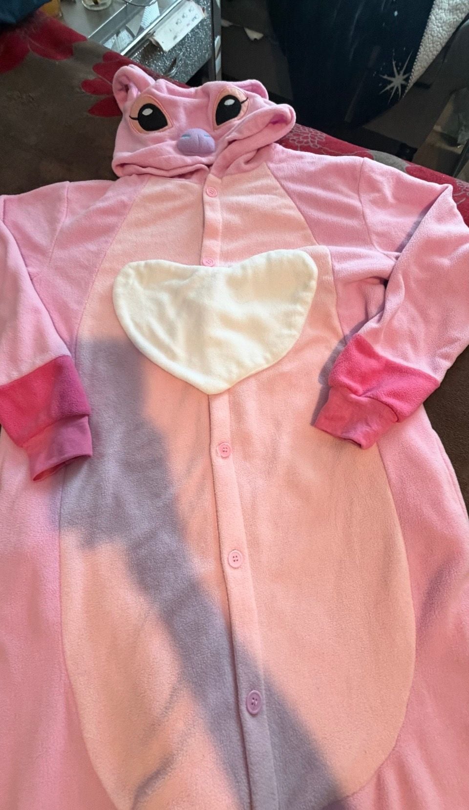 Hututu Pink Angel Stitch Onesie Size M Pajamas Kigurumi 2