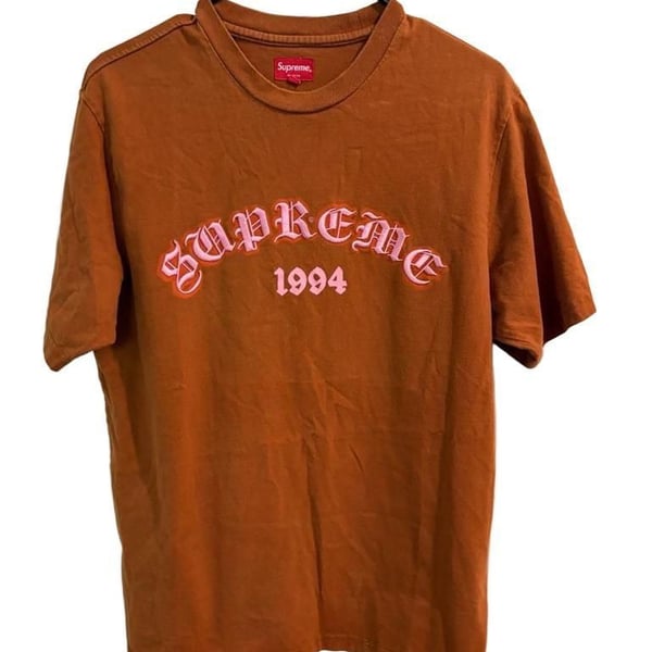 Supreme Old English Glow S/S Top Size S Brown 1994 Tee