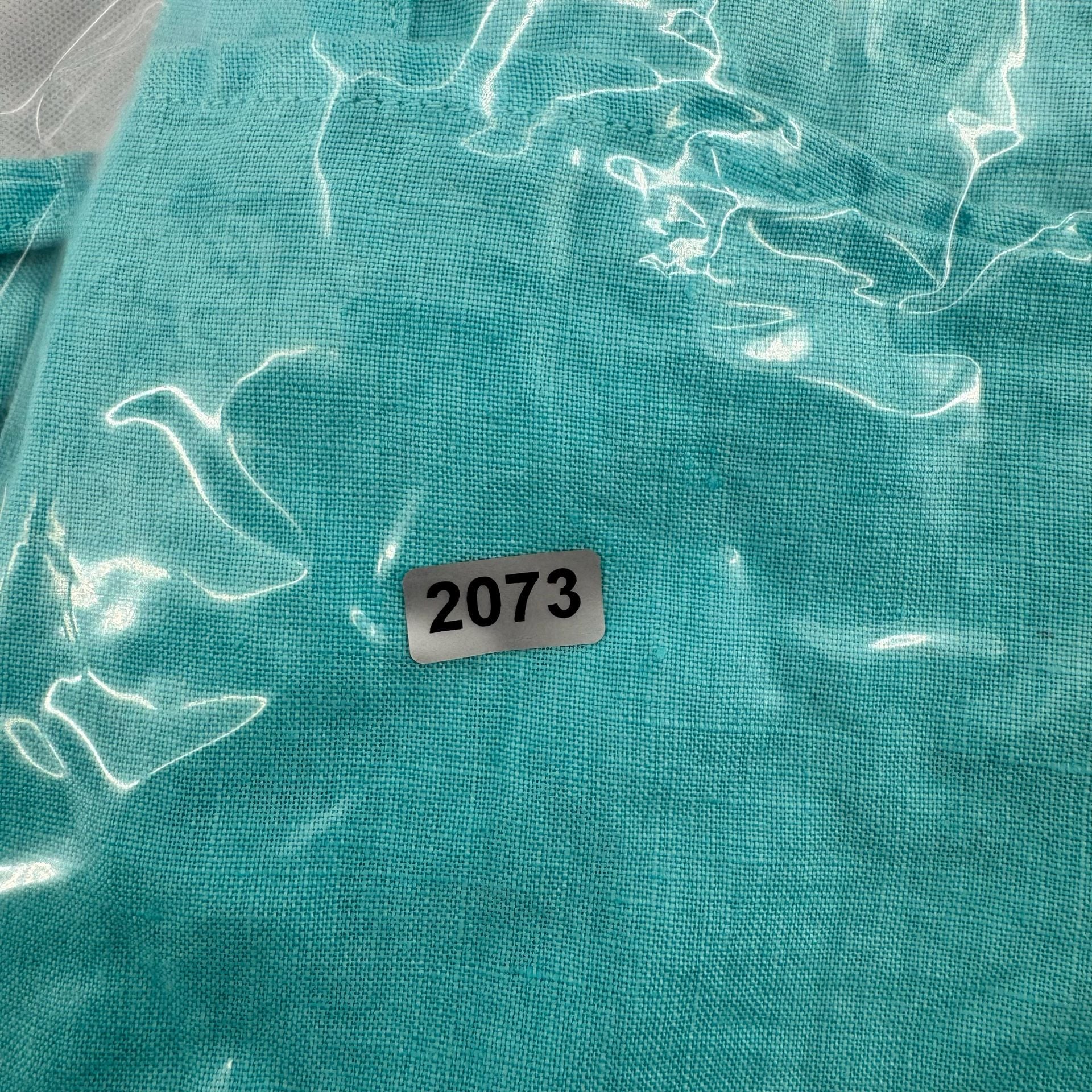 Kleen Linen Dress Size S Turquoise Sleeveless Button Front Pockets 8