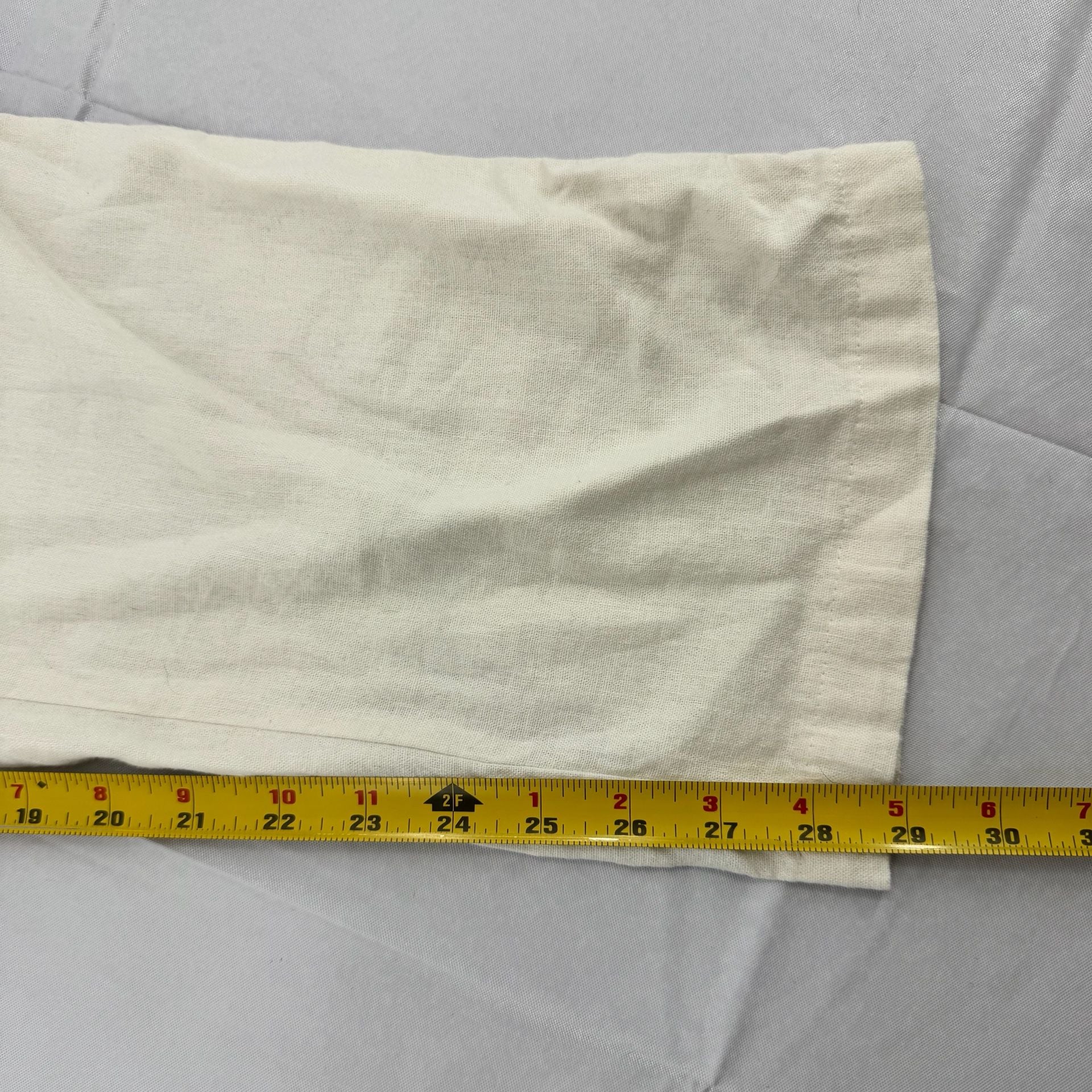 Per Se Linen Blend Drawstring Pants Size L White Wide Leg 5