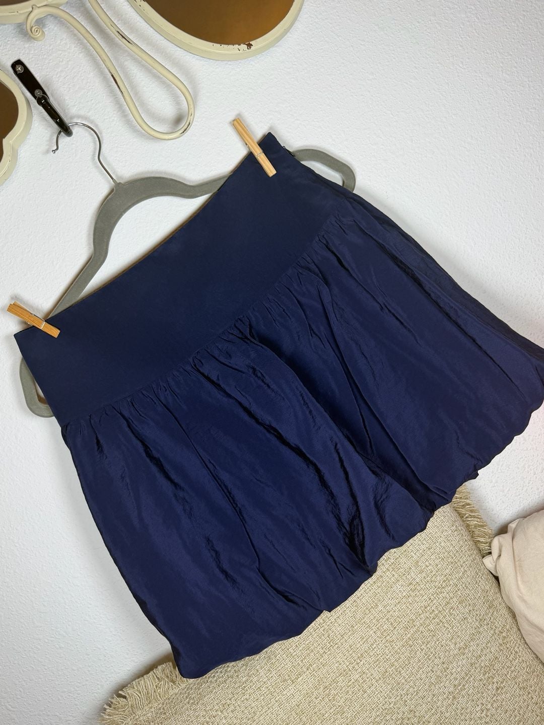 A New Day Bubble Skirt Size 4 Navy Blue Mini 2