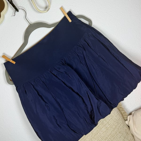 A New Day Bubble Skirt Size 4 Navy Blue Mini