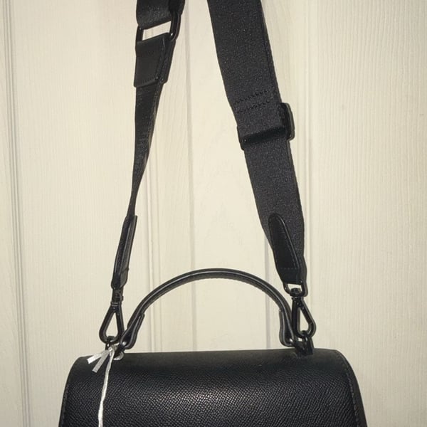 David Jones CM7394 Black Satchel Crossbody Bag