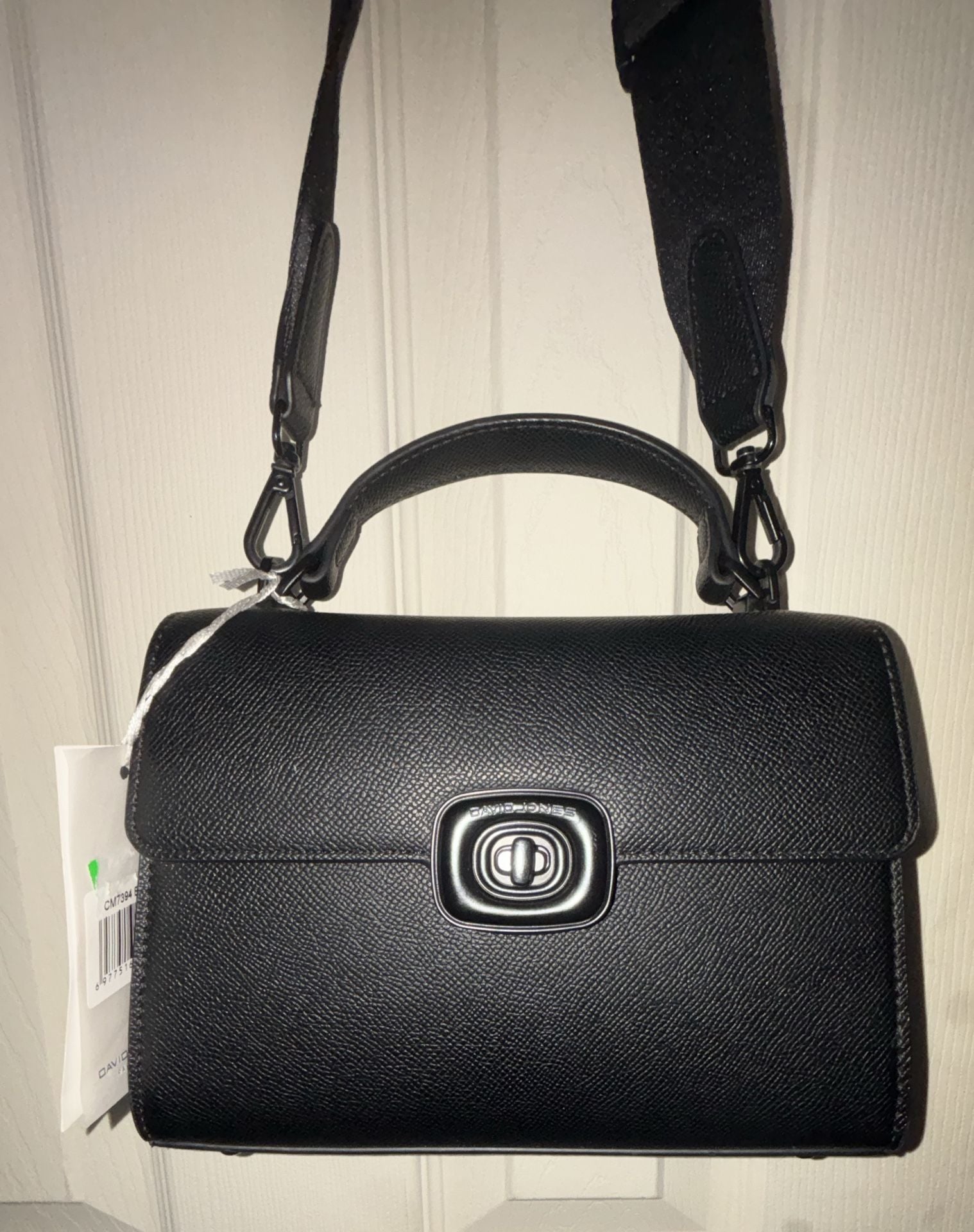 David Jones CM7394 Black Satchel Crossbody Bag 3
