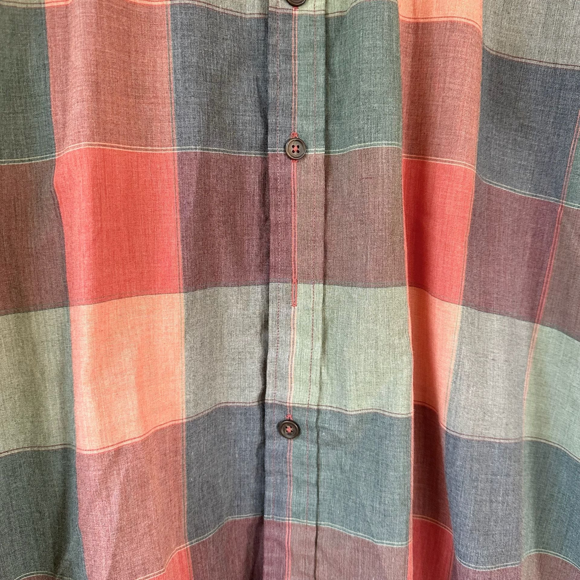 Vintage Knights Plaid Short Sleeve Button-Down Shirt, Size Large Tall 7