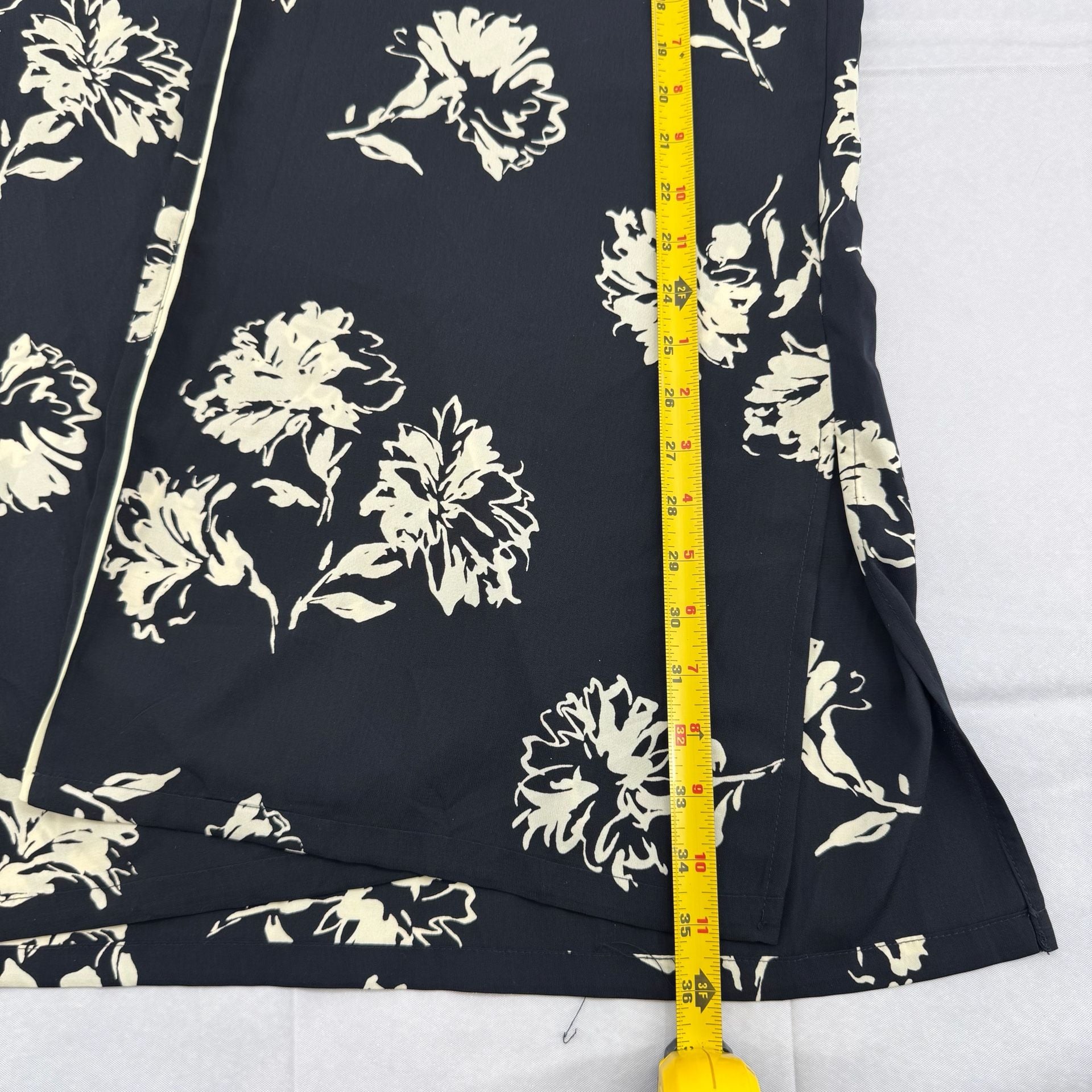 Treasure & Bond Floral Kimono Robe Size XS/S Black Ivory 6
