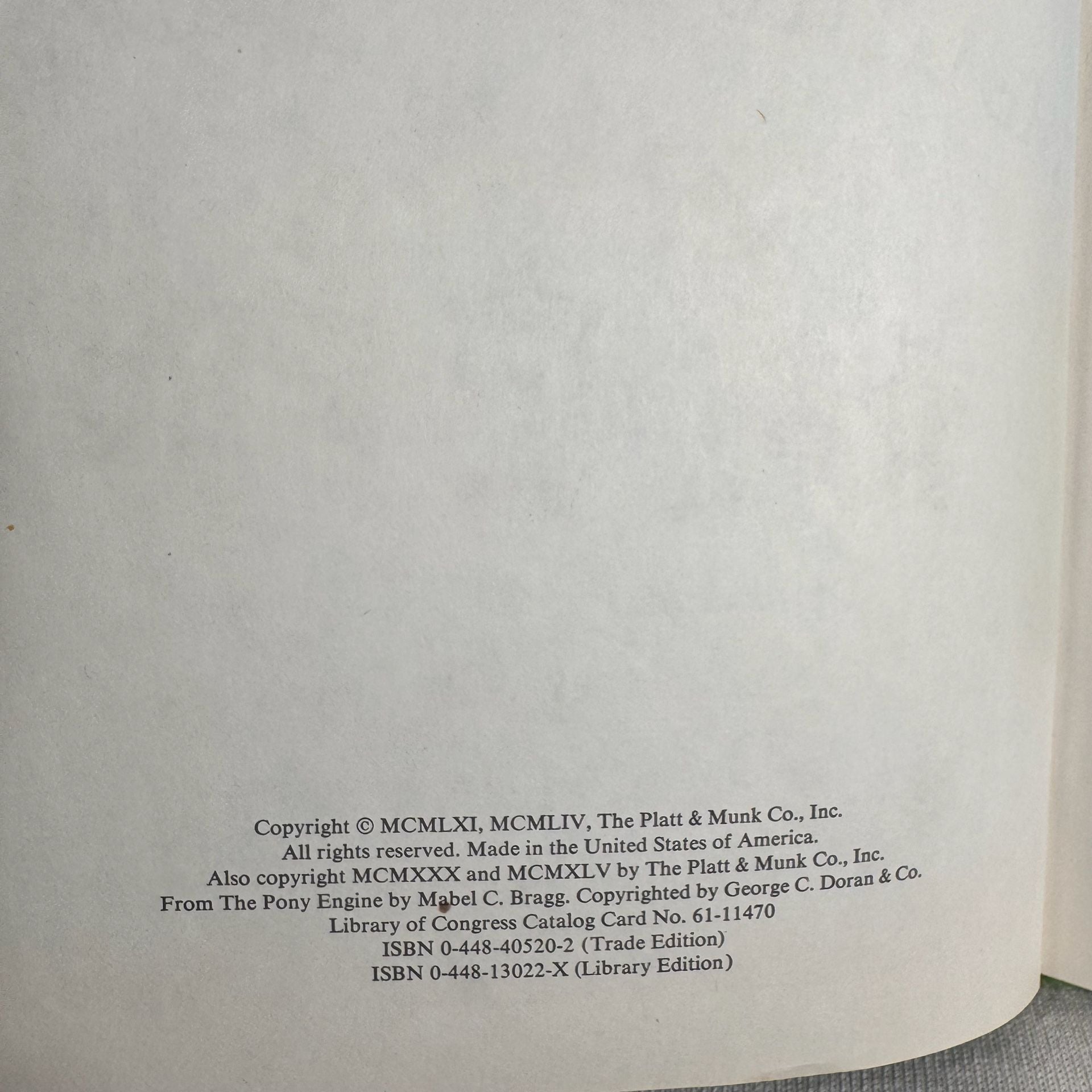 Platt & Munk The Little Engine That Could Hardcover Book Vintage Childrens 3
