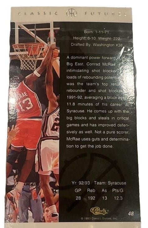 1993 Classic Futures #48 - CONRAD McRAE 2