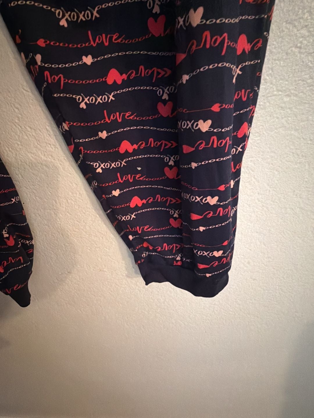 AnyBody Pajama Set Sz 4X navy blue LOVE Long Sleeve Top and Pants 8