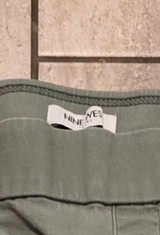 Nine West Heidi Pull On Crop Pants Size 14 Green 10