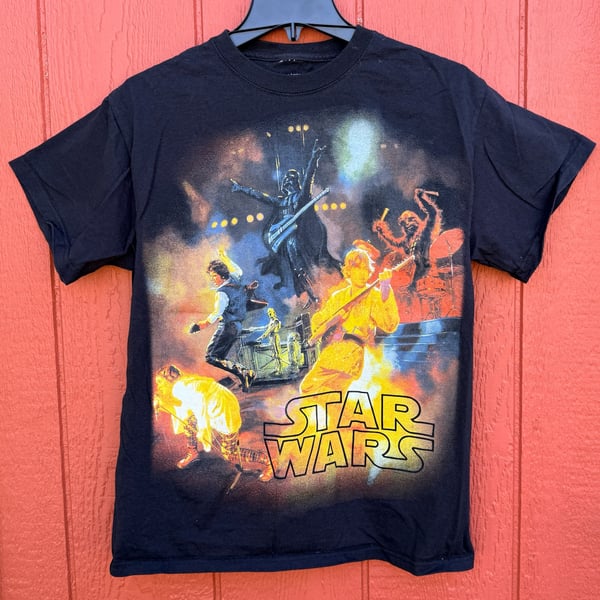Star Wars Rock Band Concert Graphic T-Shirt by Giant Sz.Medium 