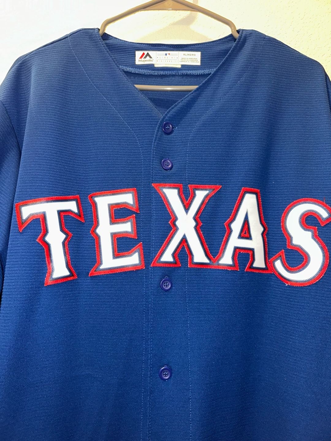 Majestic Texas Rangers Odor 12 Cool Base Jersey Size XL Royal Blue 4