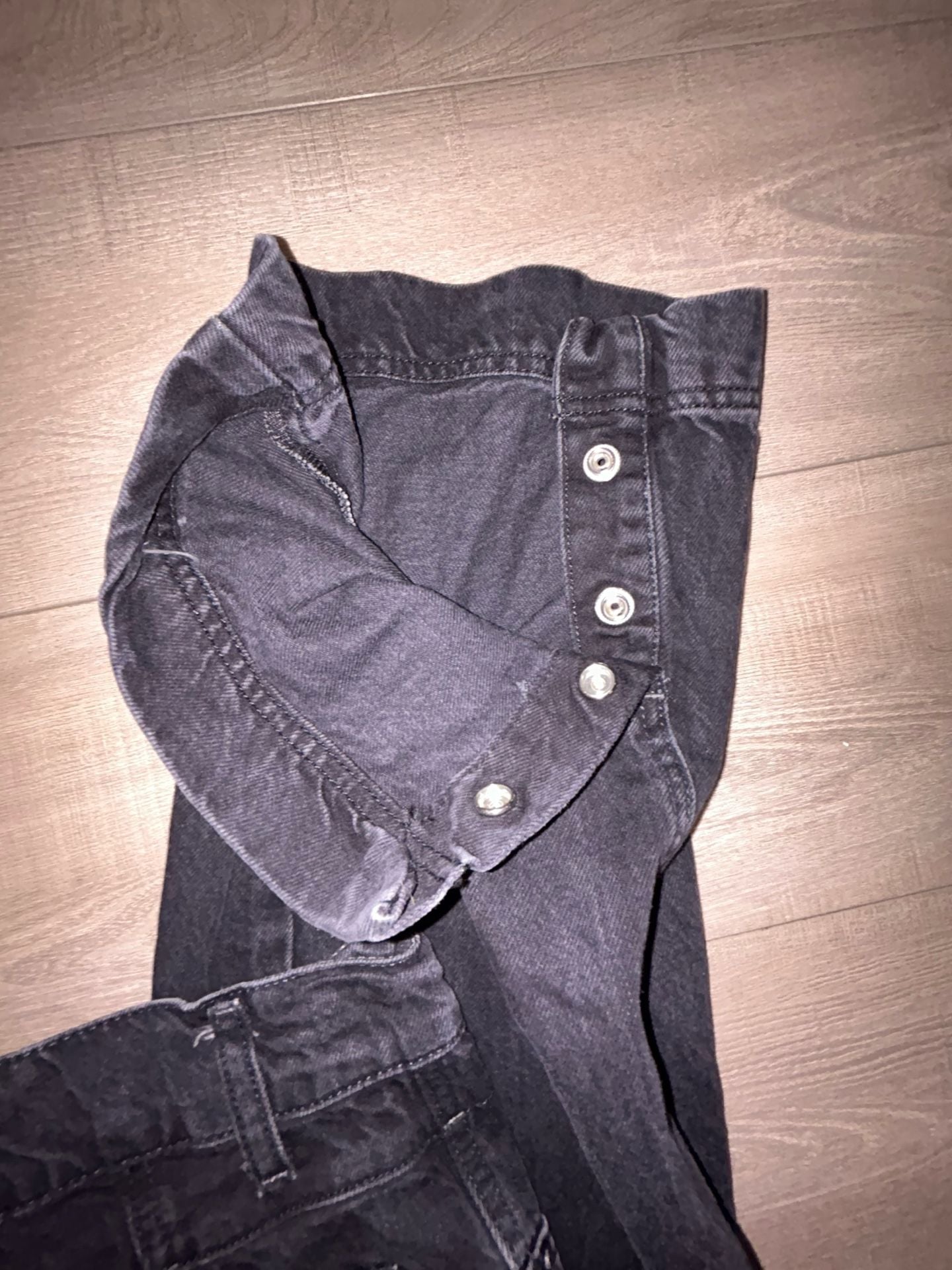 We The Free Benji Relaxed Wide Leg Jeans Size 26 Black Denim 7