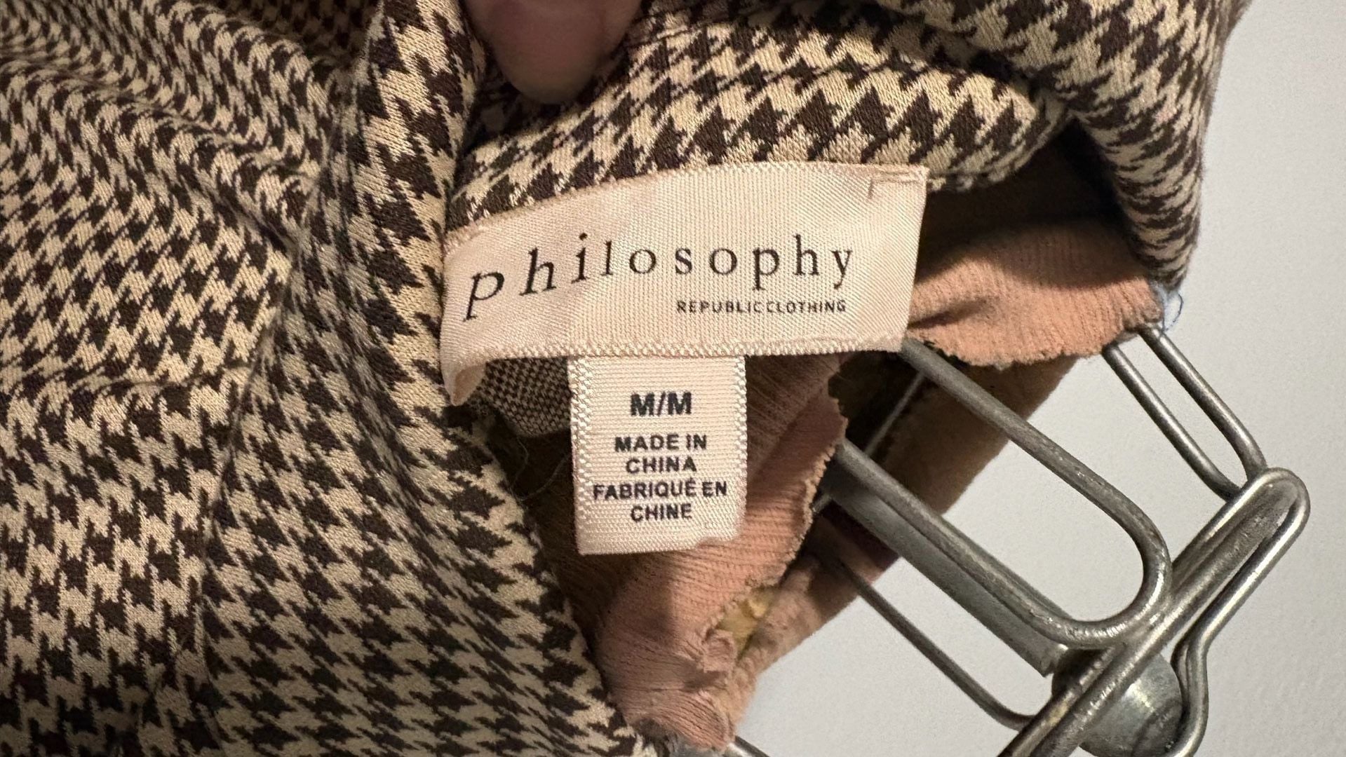 Philosophy Republic Clothing Houndstooth Blazer Size M 5