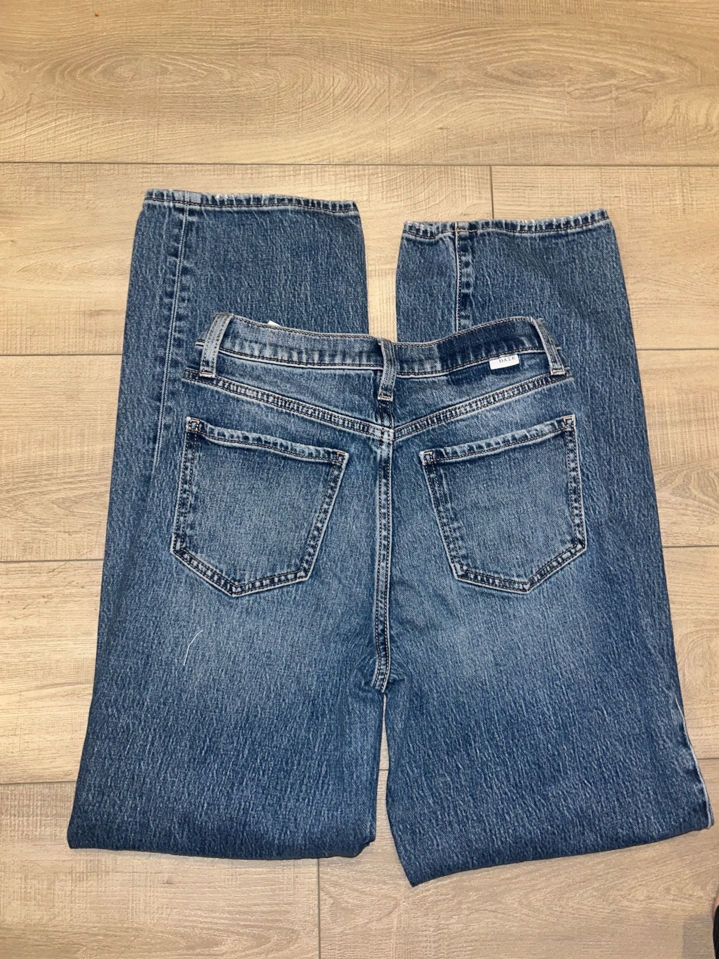 Daze Denim Tough Love Jeans Size 25 Blue Straight Leg 4