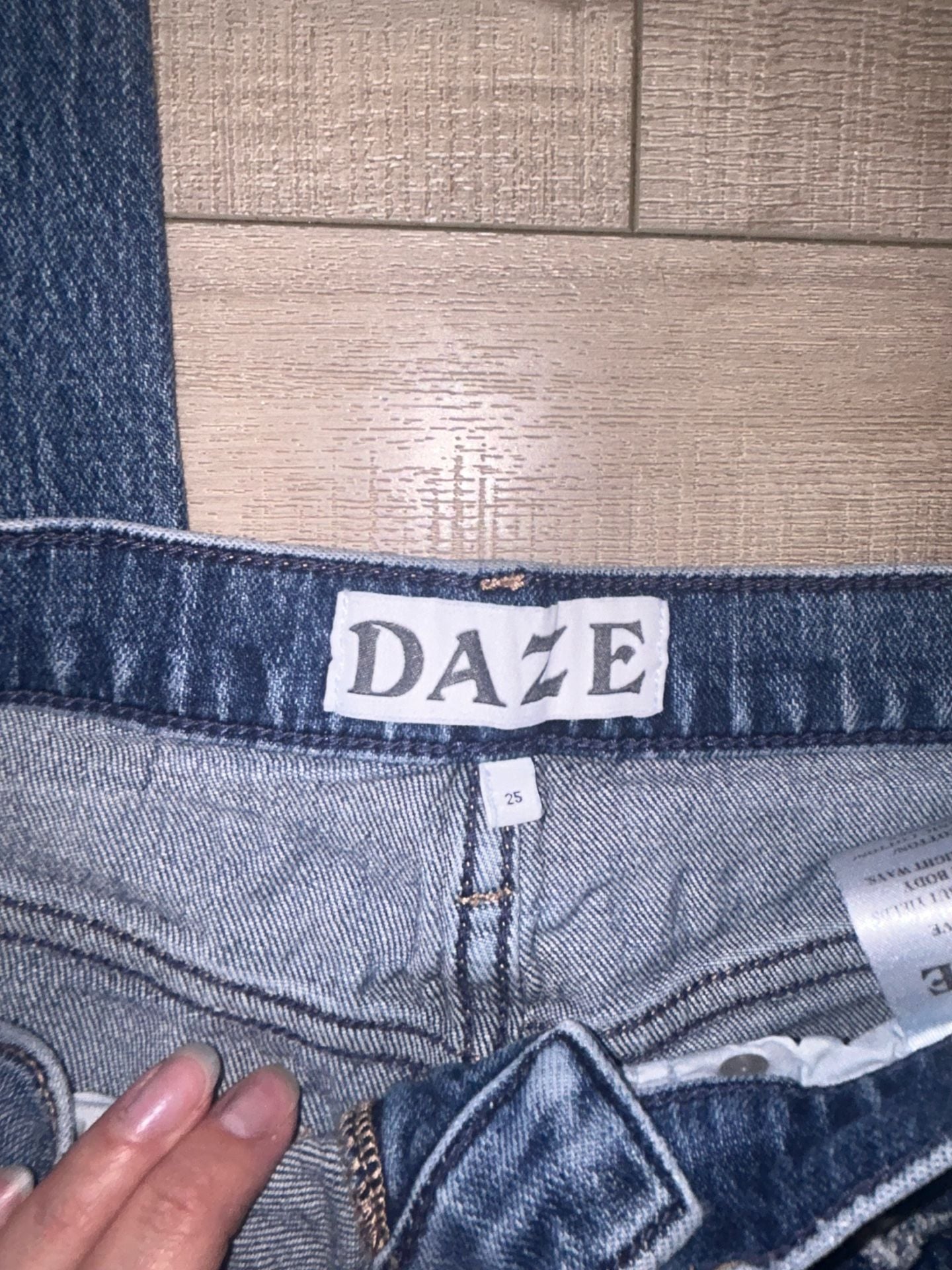 Daze Denim Tough Love Jeans Size 25 Blue Straight Leg 3