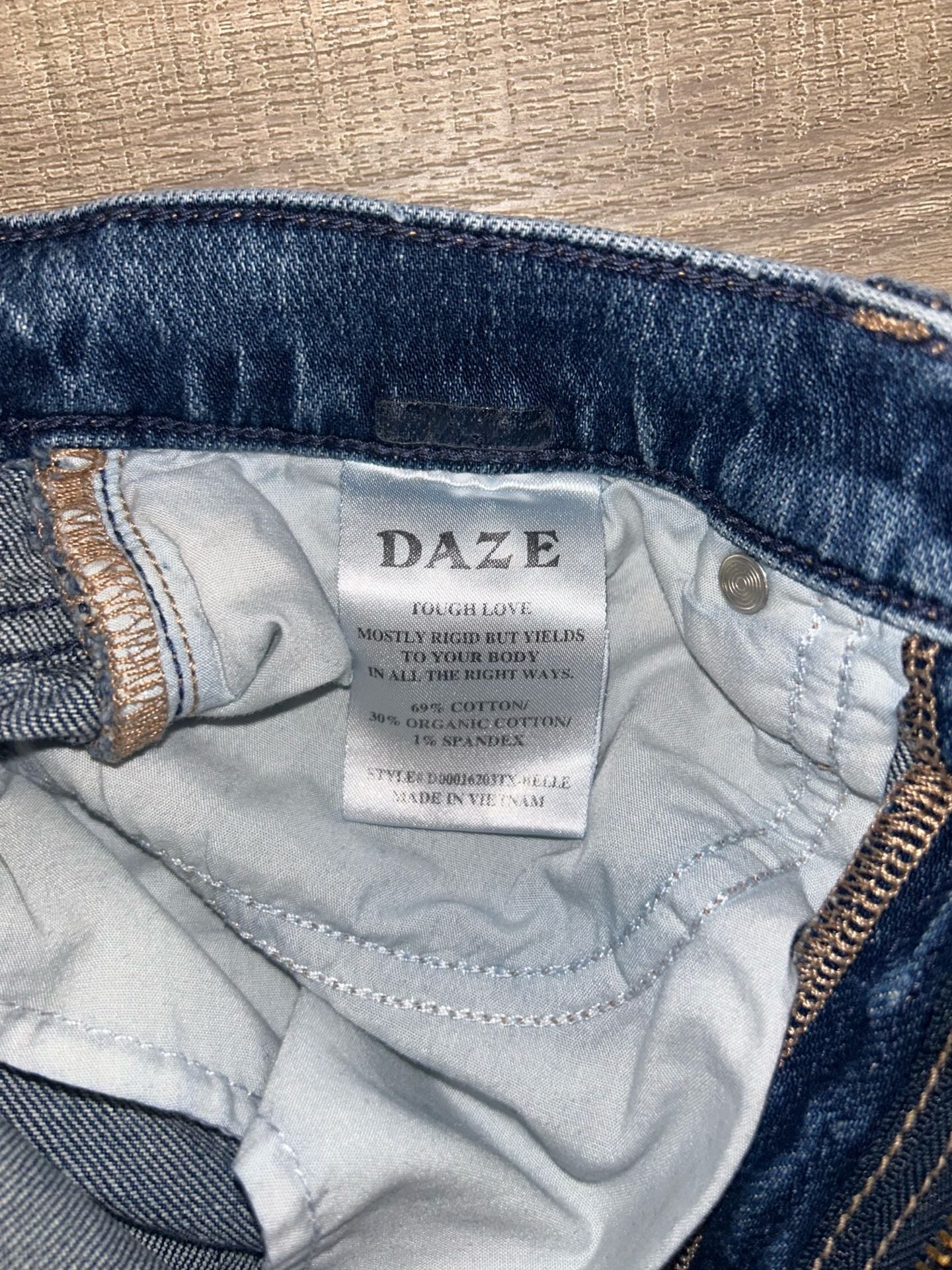 Daze Denim Tough Love Jeans Size 25 Blue Straight Leg 5
