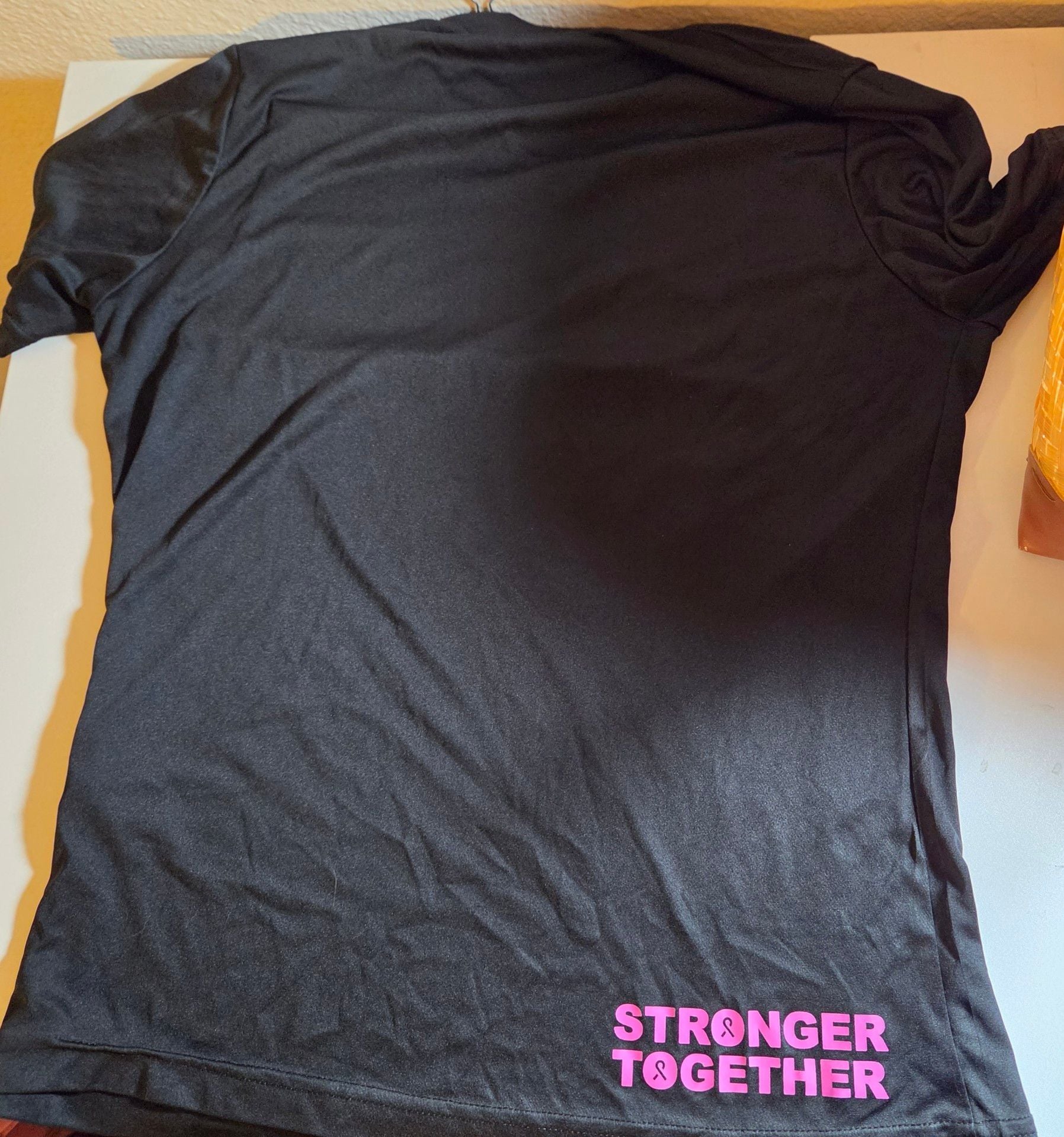 Team 365 Athletic T-Shirt Size L Black Breast Cancer Awareness 4
