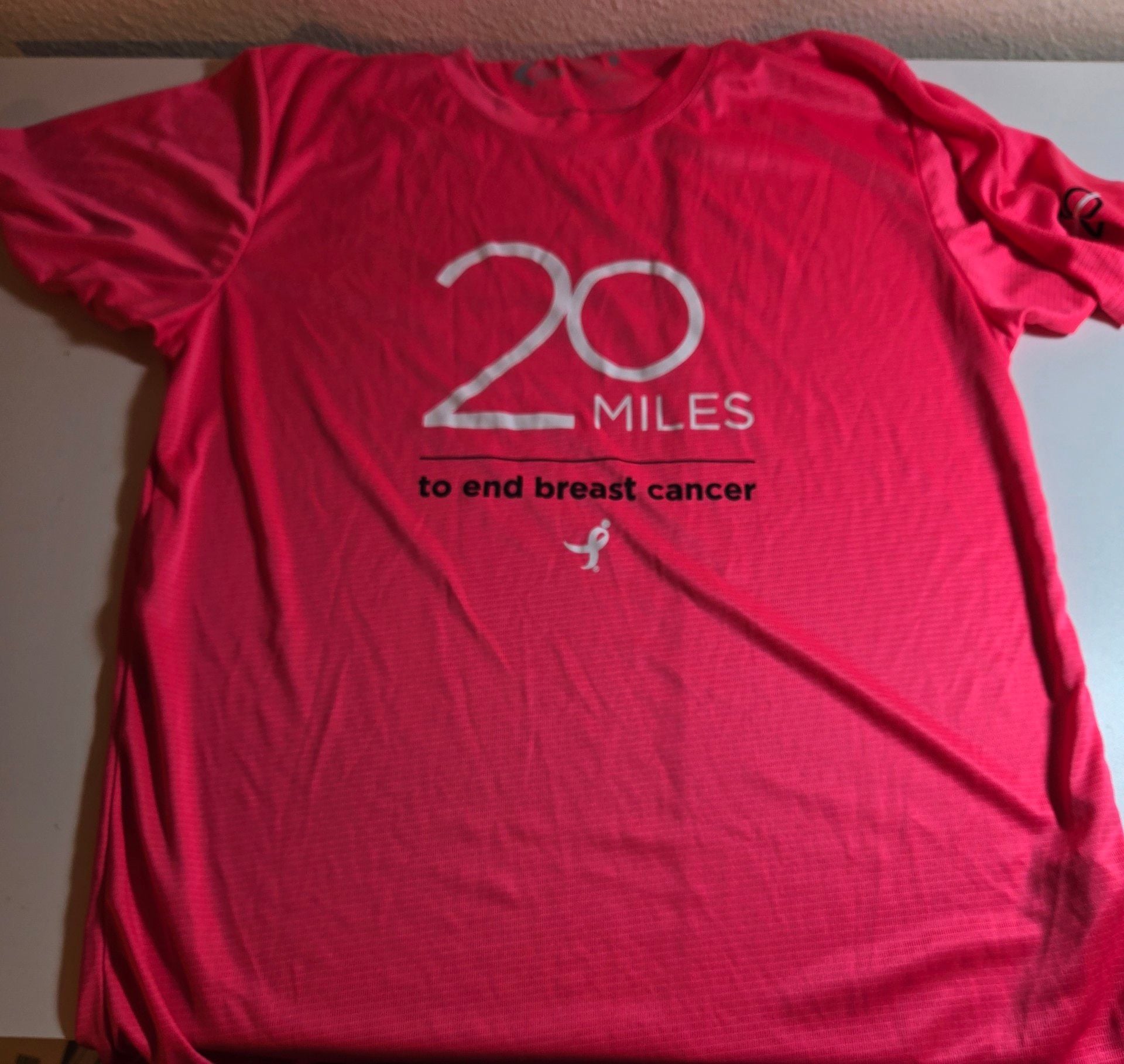 Team 365 Athletic T-Shirt Size L Black Breast Cancer Awareness 2