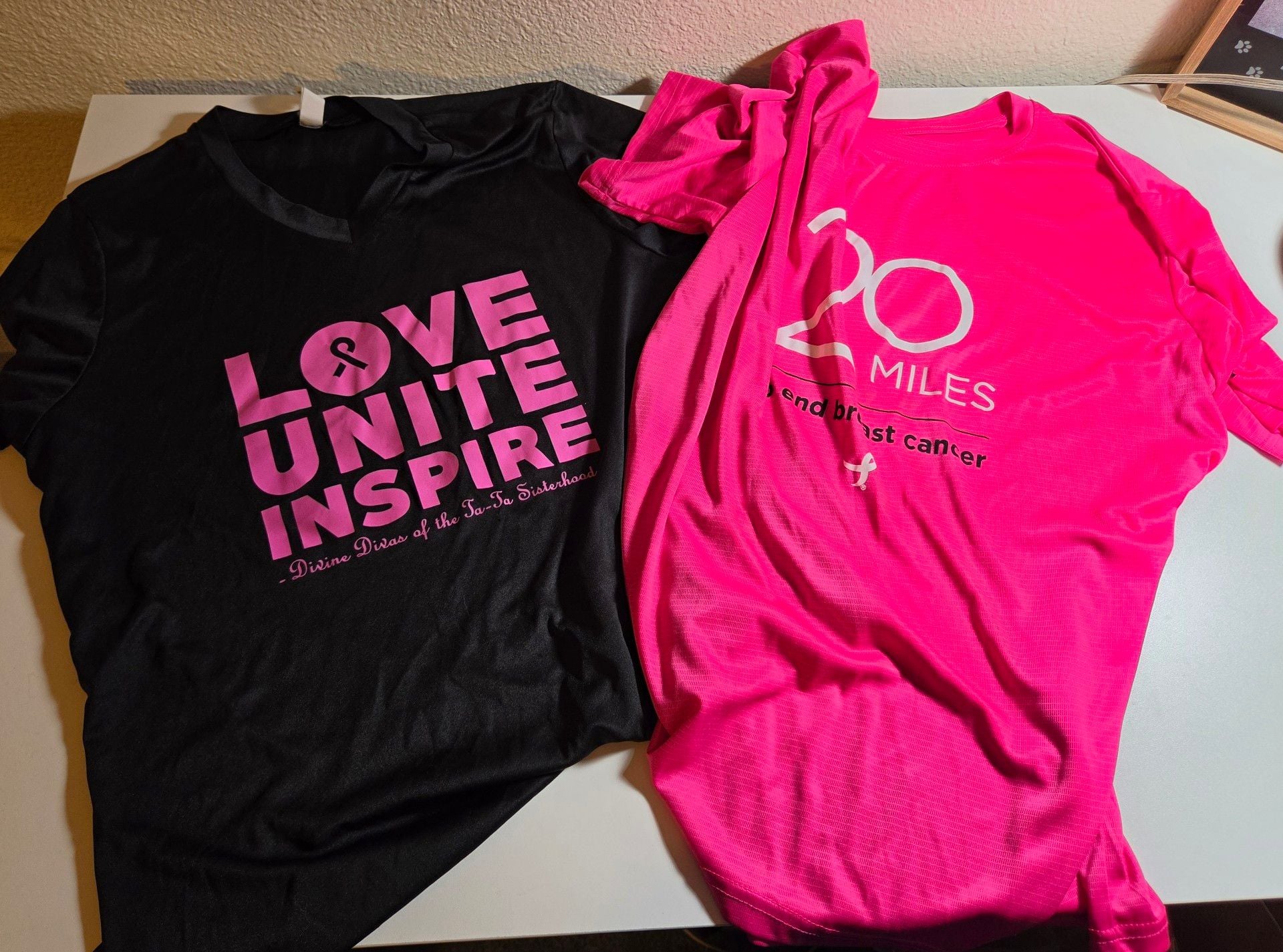 Team 365 Athletic T-Shirt Size L Black Breast Cancer Awareness 1
