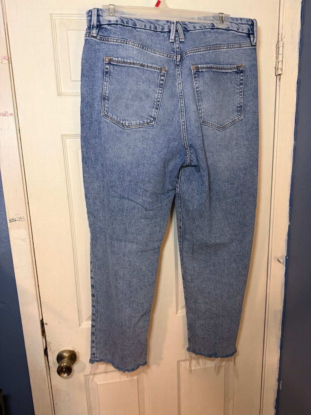 Good American Good Boy Crop Straight Jeans Size 12/31 Blue 4