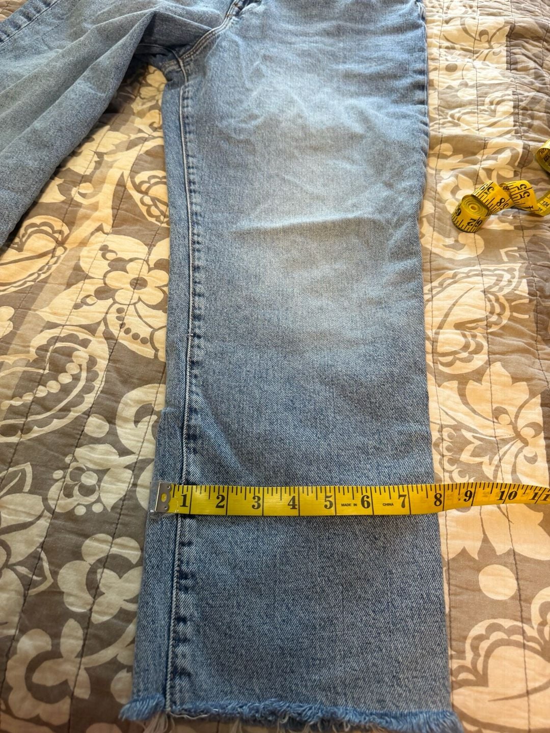 Good American Good Boy Crop Straight Jeans Size 12/31 Blue 8