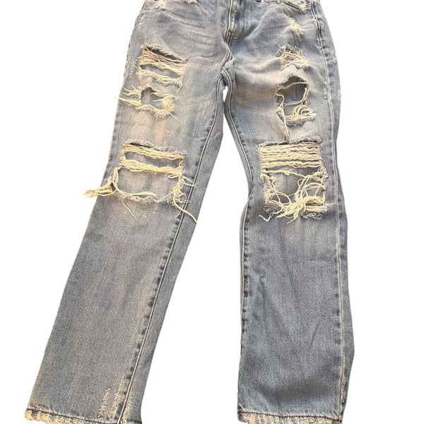 KanCan Signature Distressed Jeans Size 27 Light Wash Denim
