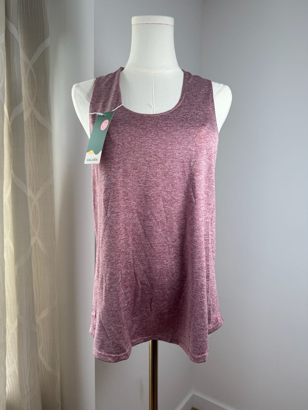 Halara Tank Top Size XL Valiant Poppy Athletic Workout Racerback 2