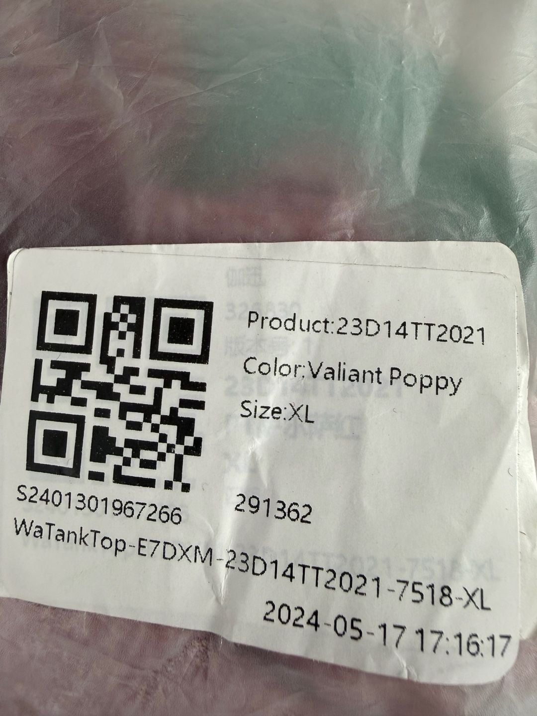 Halara Tank Top Size XL Valiant Poppy Athletic Workout Racerback 5