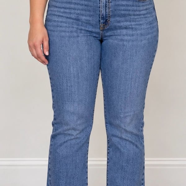 Talbots Barely Boot Jeans Size 14 Blue Wash Denim