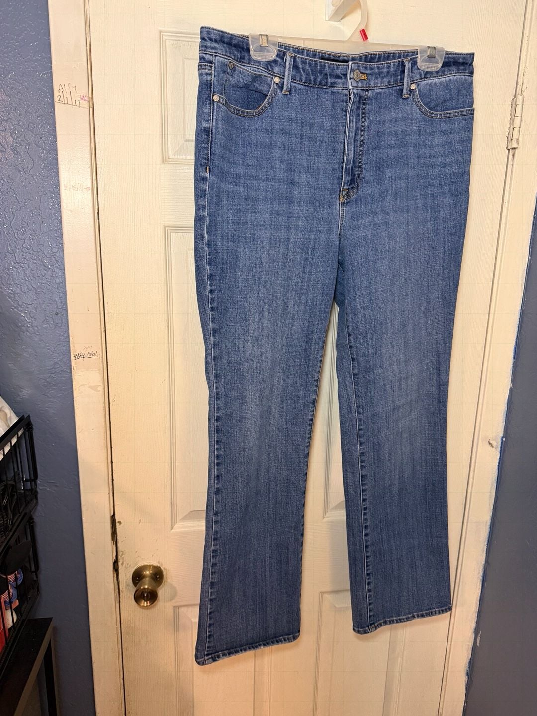 Talbots Barely Boot Jeans Size 14 Blue Wash Denim 3