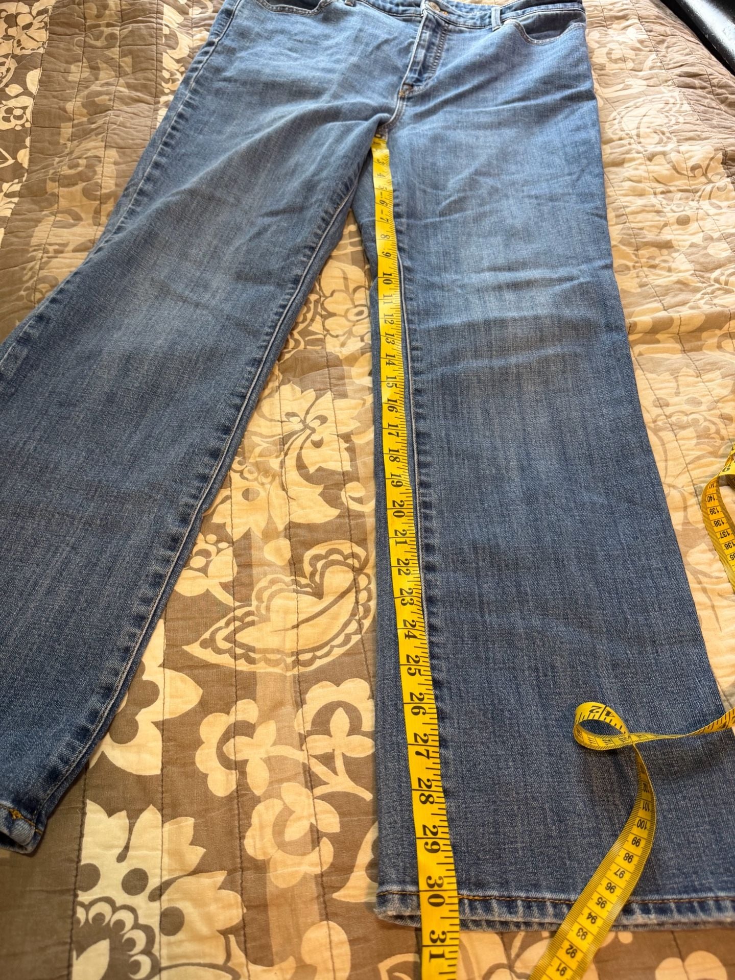 Talbots Barely Boot Jeans Size 14 Blue Wash Denim 6
