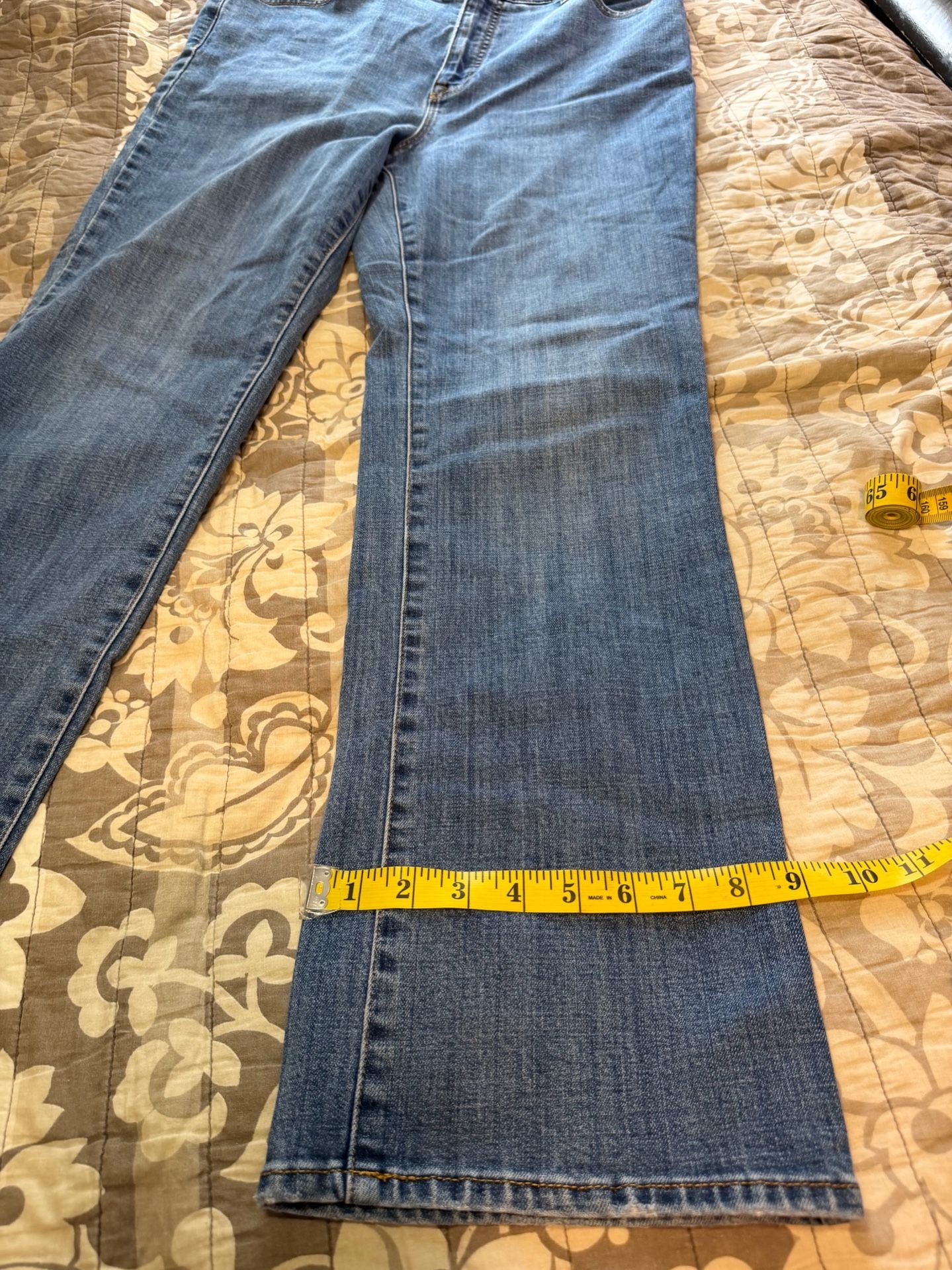 Talbots Barely Boot Jeans Size 14 Blue Wash Denim 7