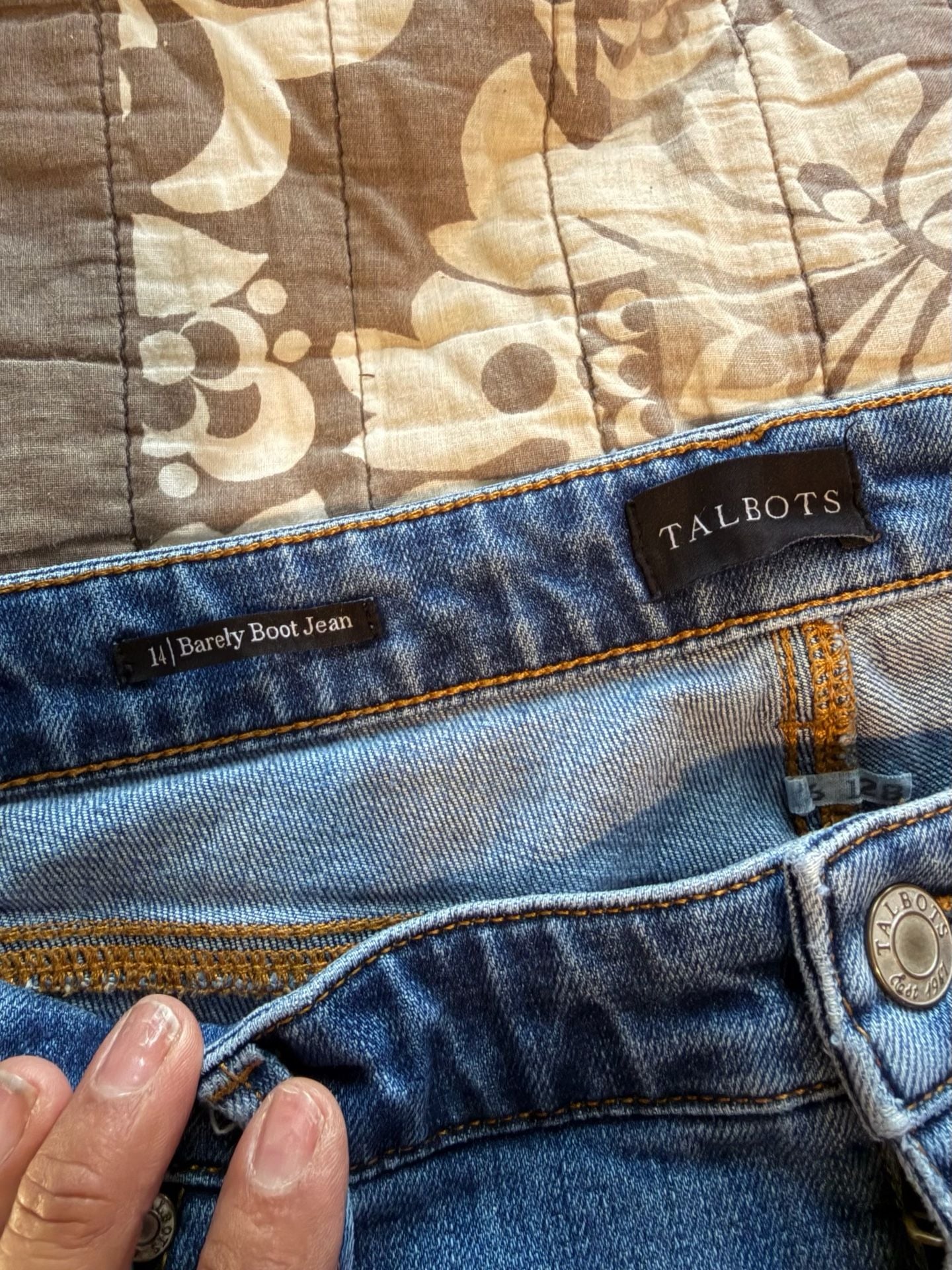Talbots Barely Boot Jeans Size 14 Blue Wash Denim 4