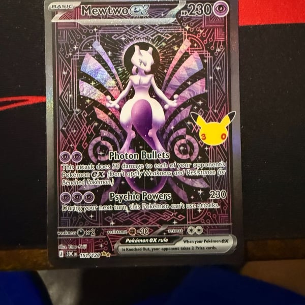 Pokemon Mewtwo EX Classic Celebrations Full Art Holo Trading Card