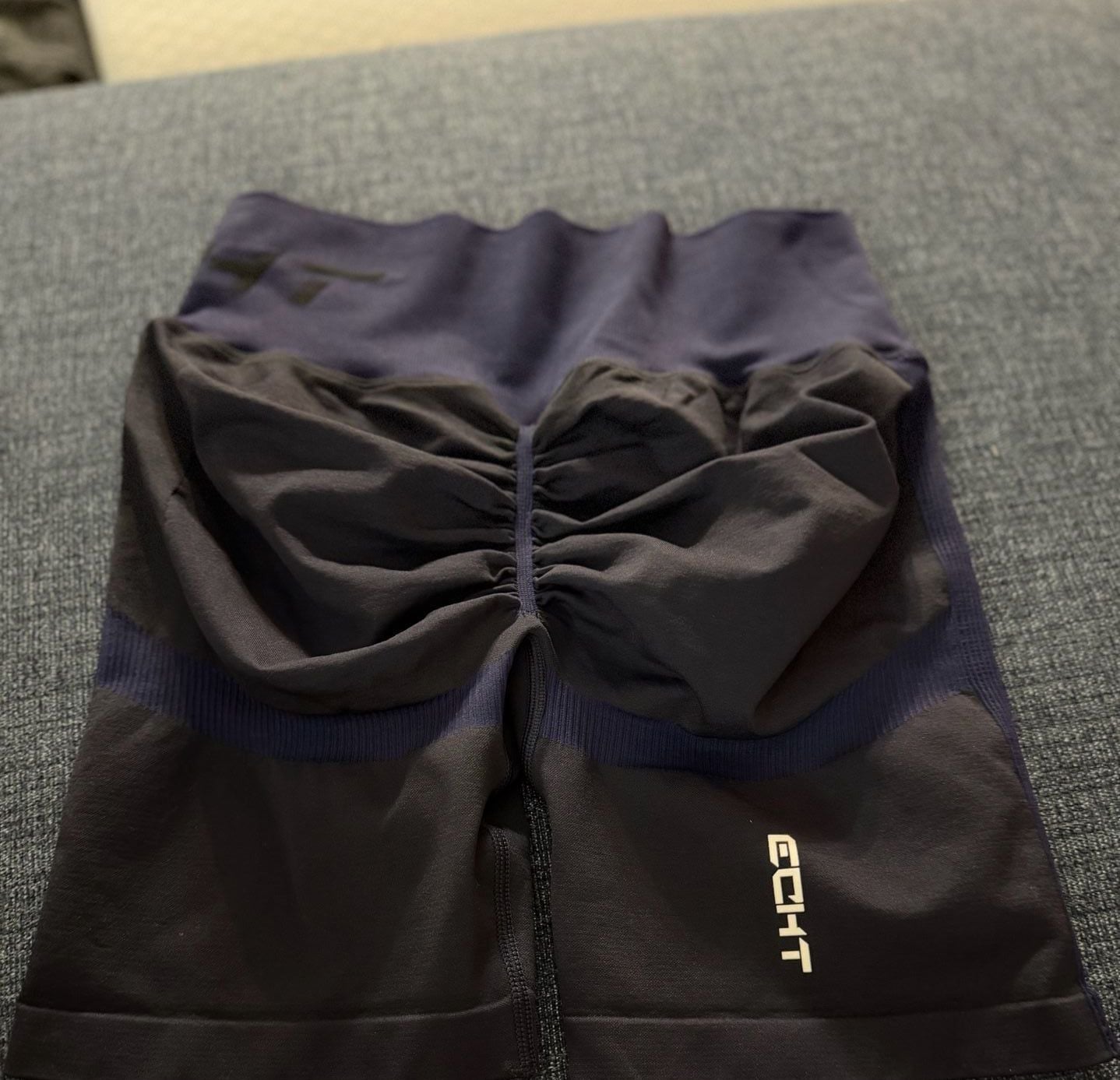 ECHT Arise Scrunch Size X-Large Dark Blue Workout Shorts 2