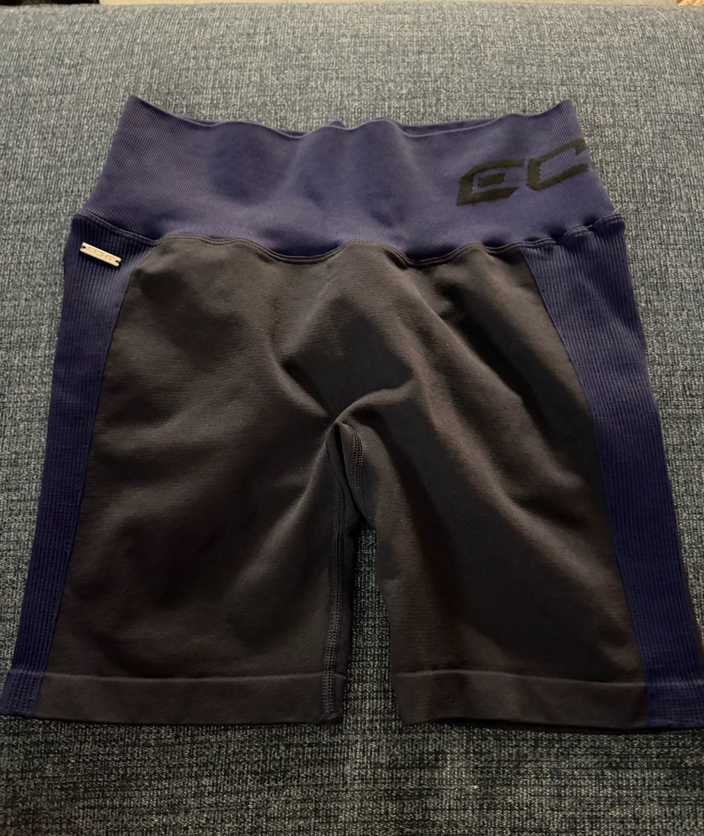ECHT Arise Scrunch Size X-Large Dark Blue Workout Shorts 4