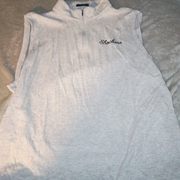 Turtleson Shockers Quarter Zip Vest Size XL Gray Sleeveless