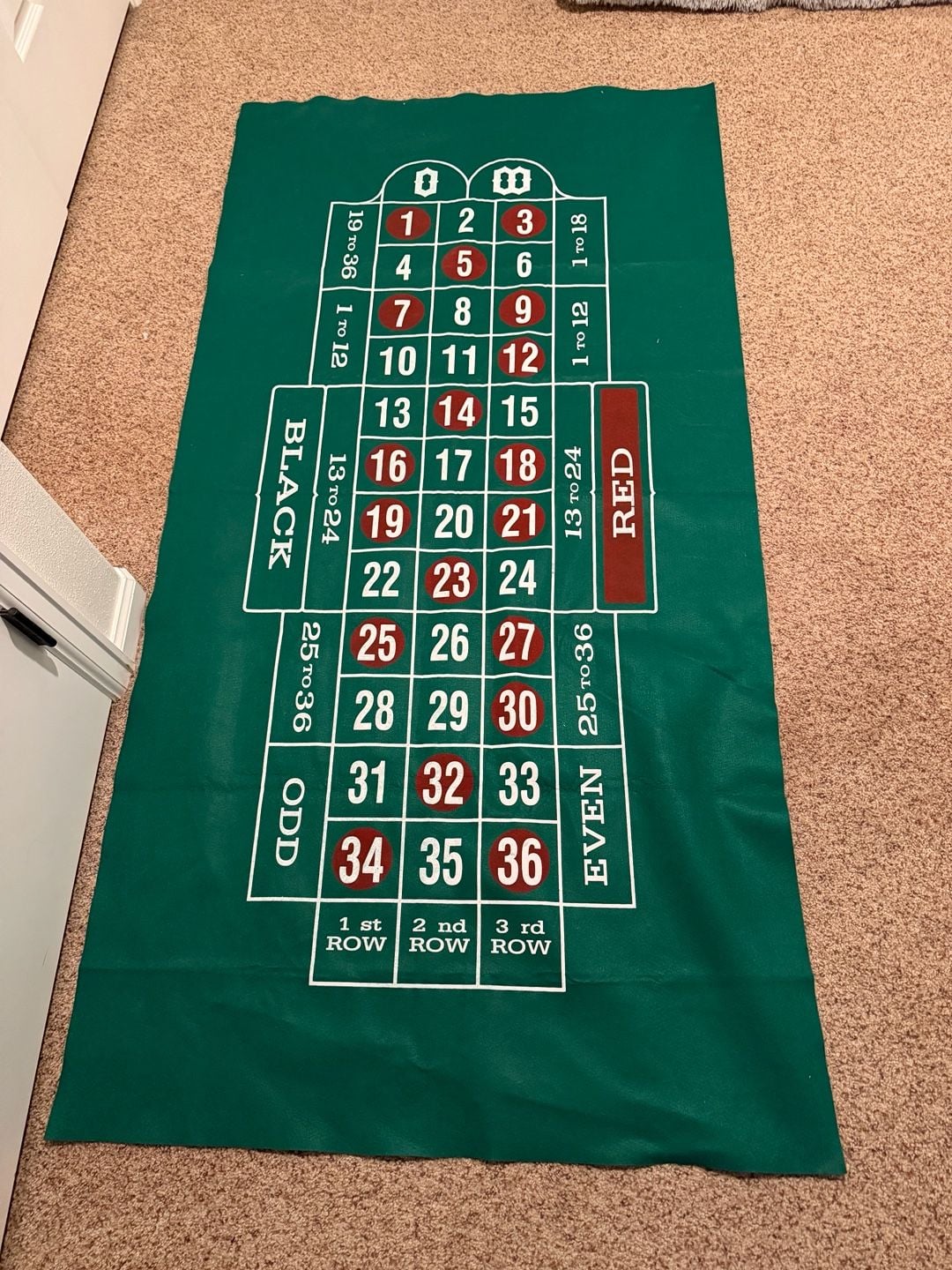 GSE Games & Sports Expert Casino Roulette Tabletop Layout Felt 1