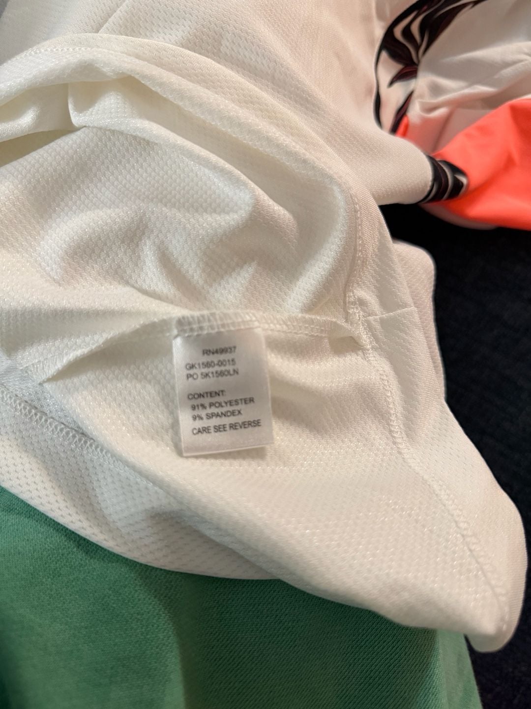 TAILActivewear 1/4 Zip Long Sleeve Mock Neck Top White Tangerine 6