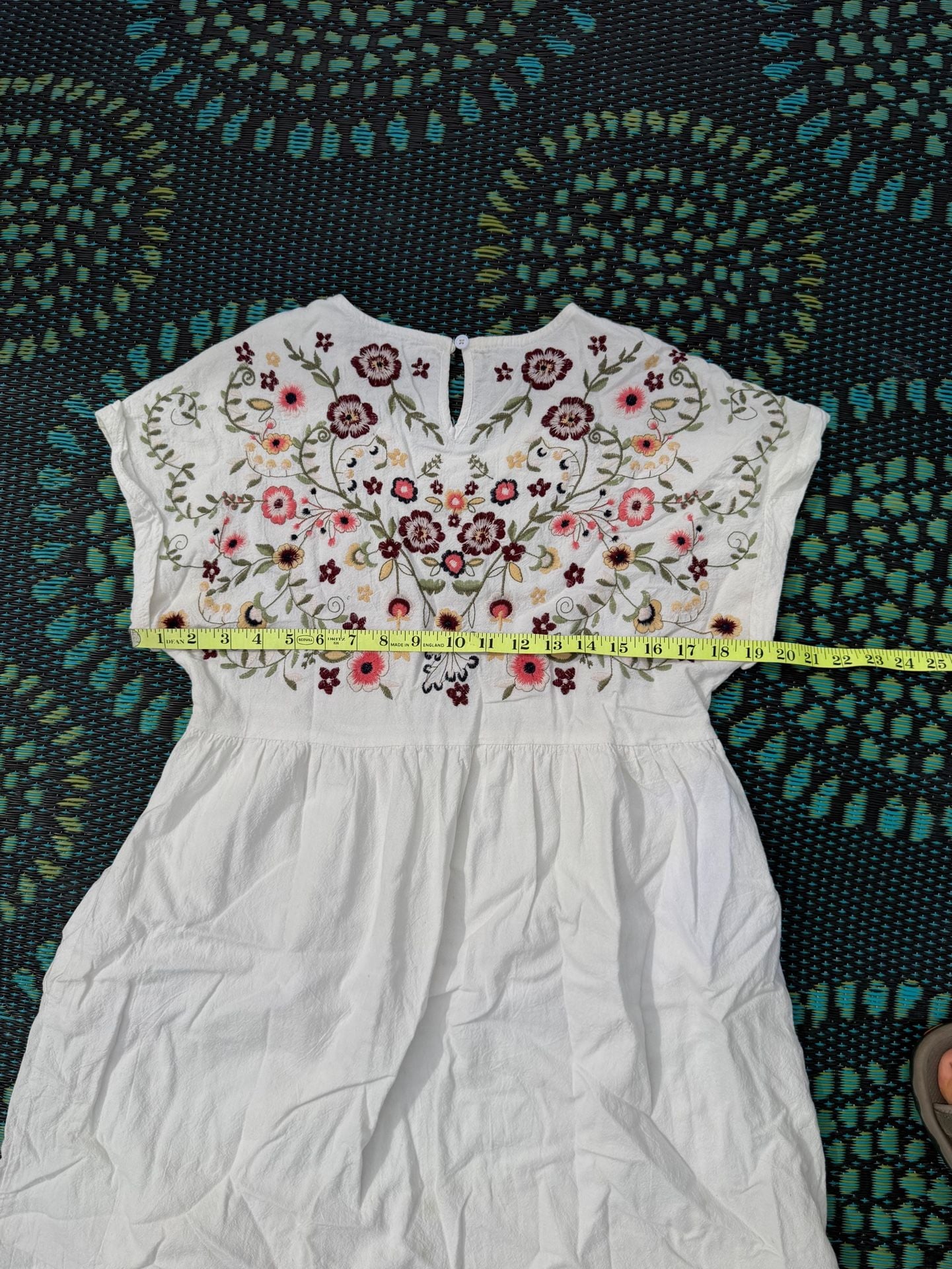 Orange Creek Dress Size M White Floral Embroidered Mini Boho 5