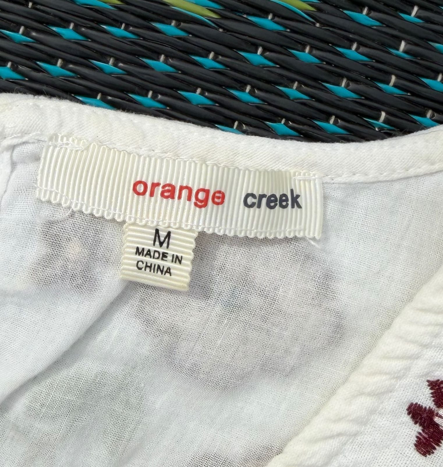 Orange Creek Dress Size M White Floral Embroidered Mini Boho 4