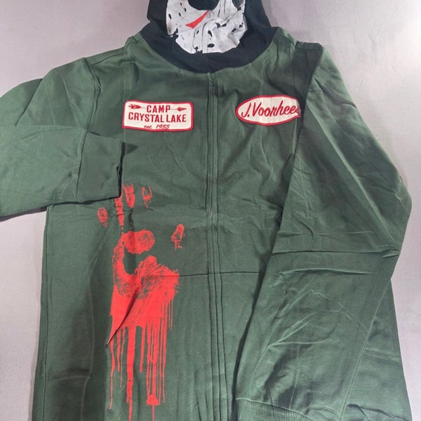 Friday The 13th Jason Full Zip Hoodie Size Medium Green