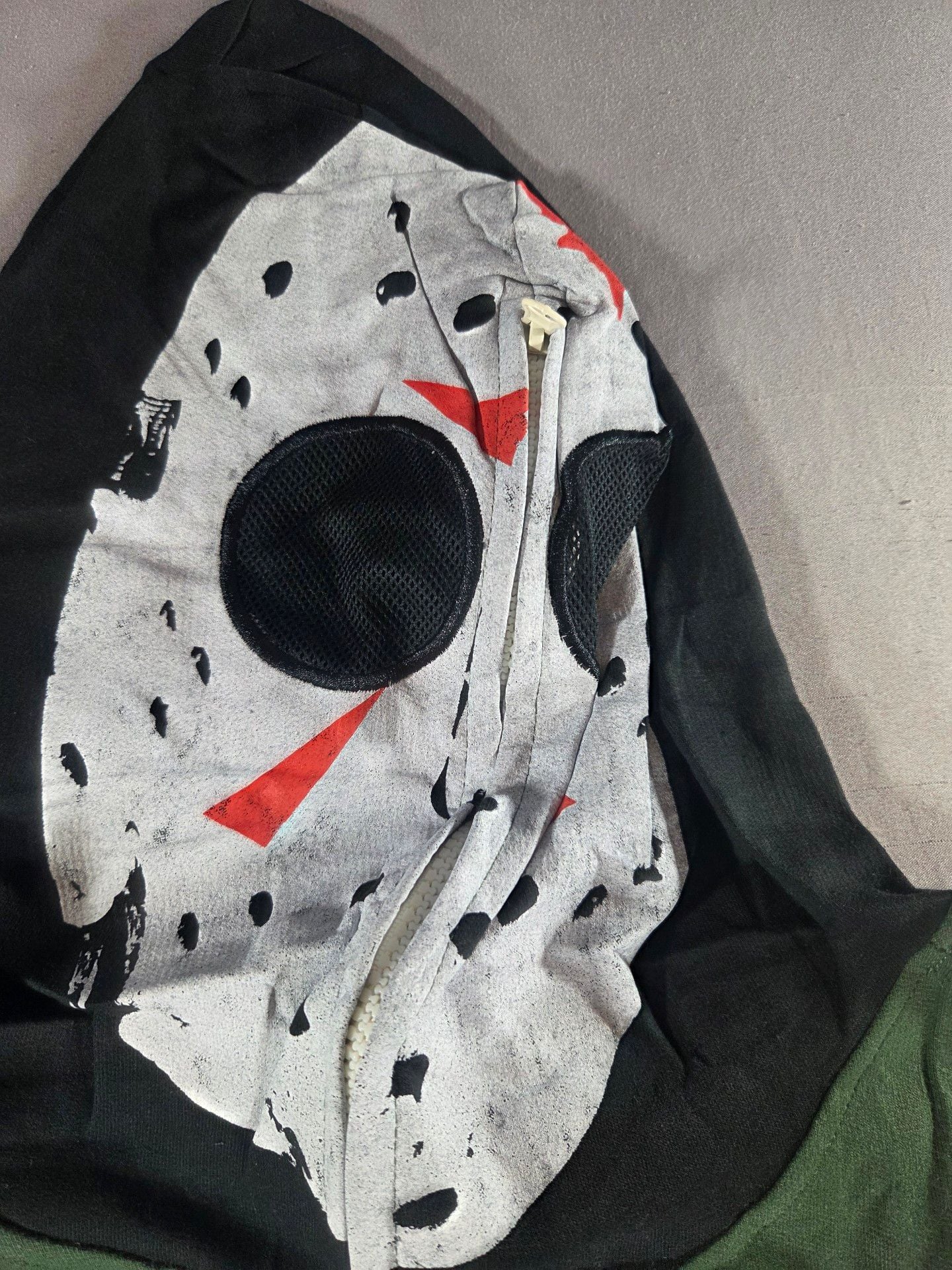 Friday The 13th Jason Full Zip Hoodie Size Medium Green 6