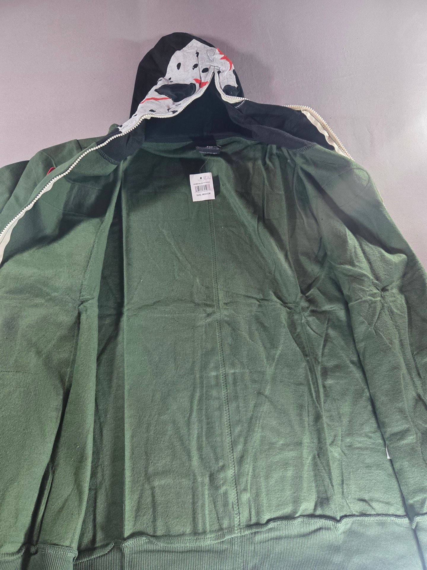 Friday The 13th Jason Full Zip Hoodie Size Medium Green 9