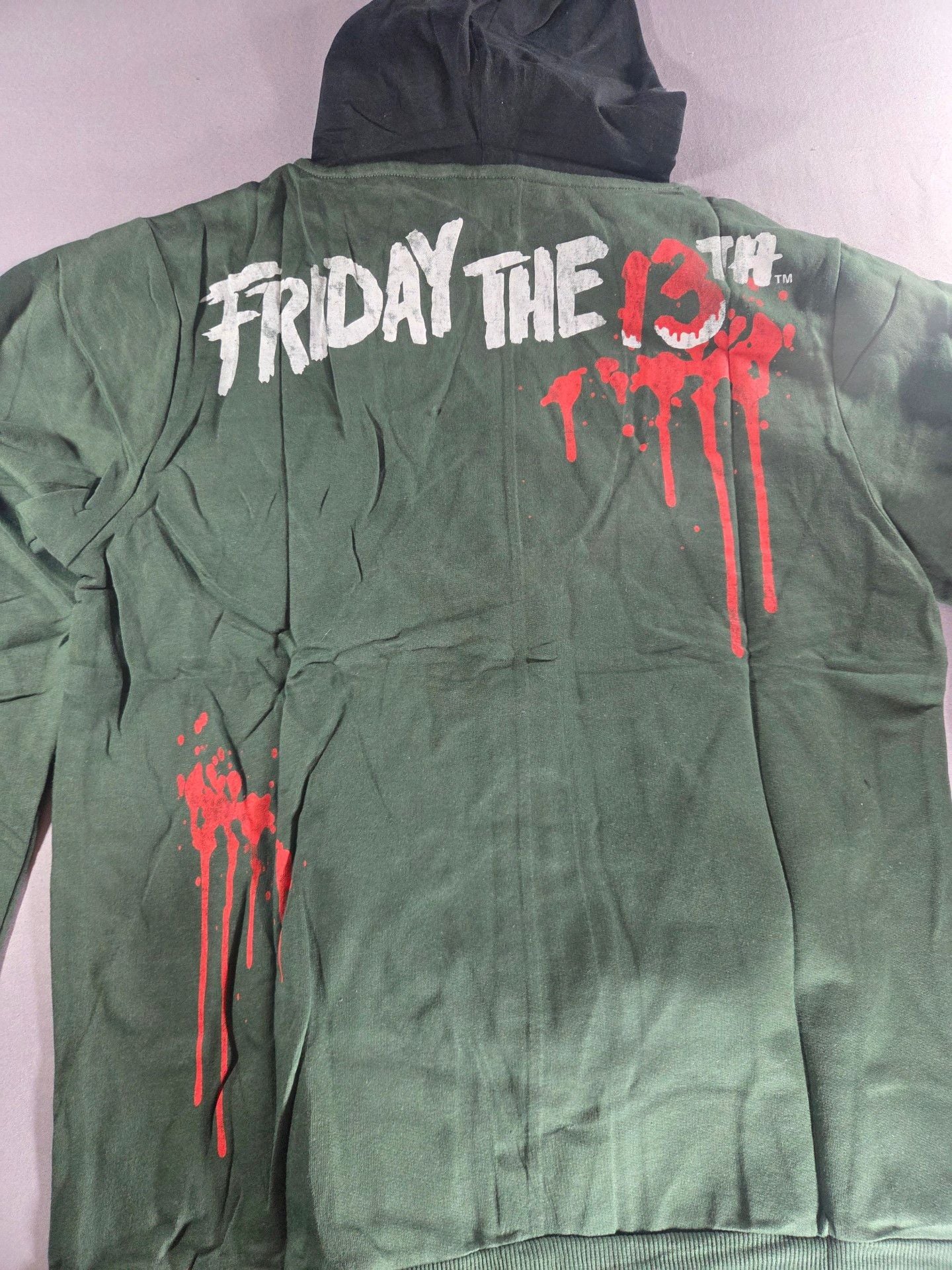 Friday The 13th Jason Full Zip Hoodie Size Medium Green 11
