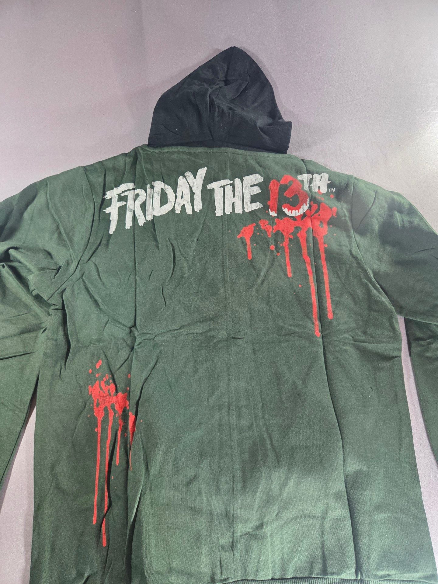 Friday The 13th Jason Full Zip Hoodie Size Medium Green 12