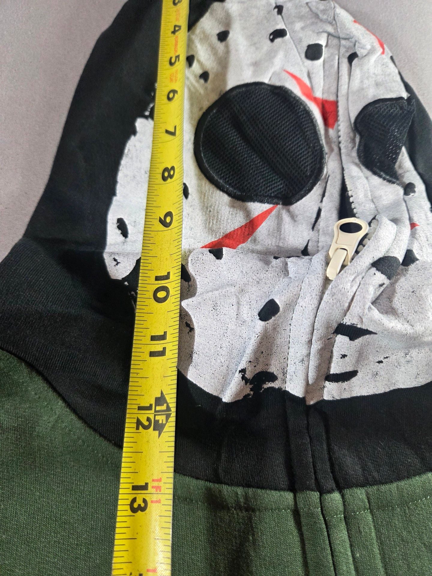 Friday The 13th Jason Full Zip Hoodie Size Medium Green 17